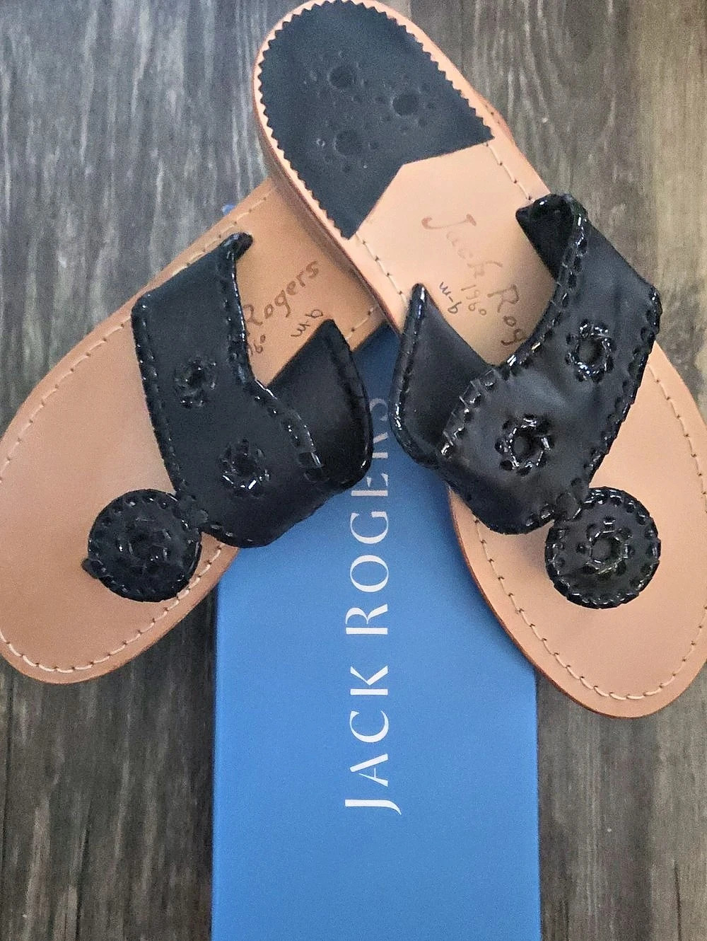 Jack Rogers Sandal Black & Patent Sandals